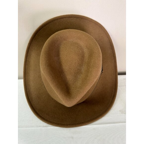 Cabelas Wool Felt Mens L XL Pecan Tan Western Hat All Seasons Outdoors Utility - Picture 8 of 16